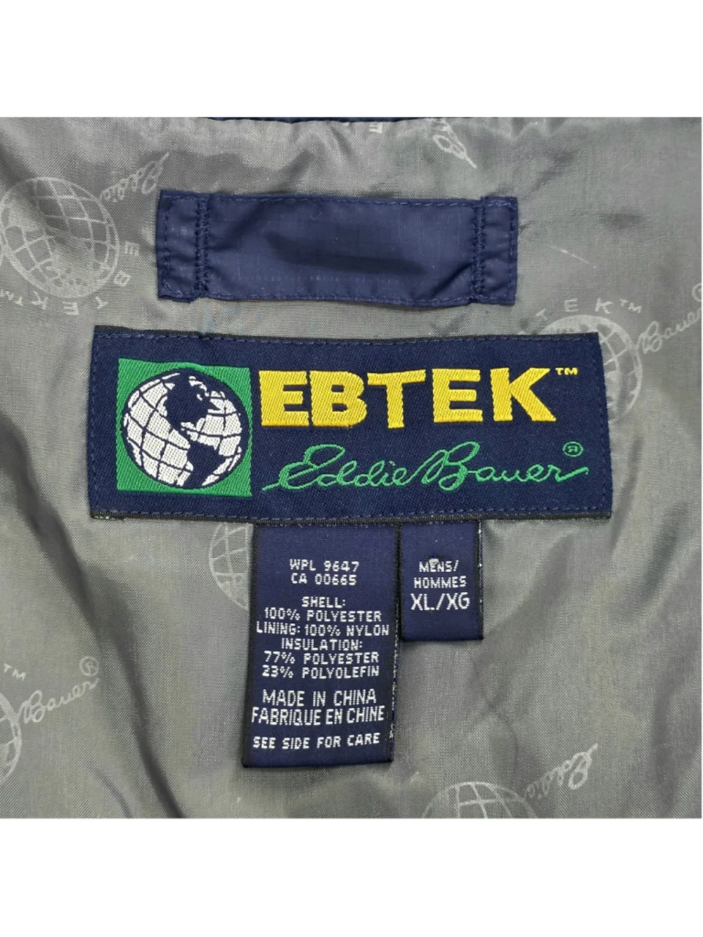 Vintage 90s Eddie Bauer EBTEK Puffer Jacket Mens XL Thinsulate Navy Gorpcore